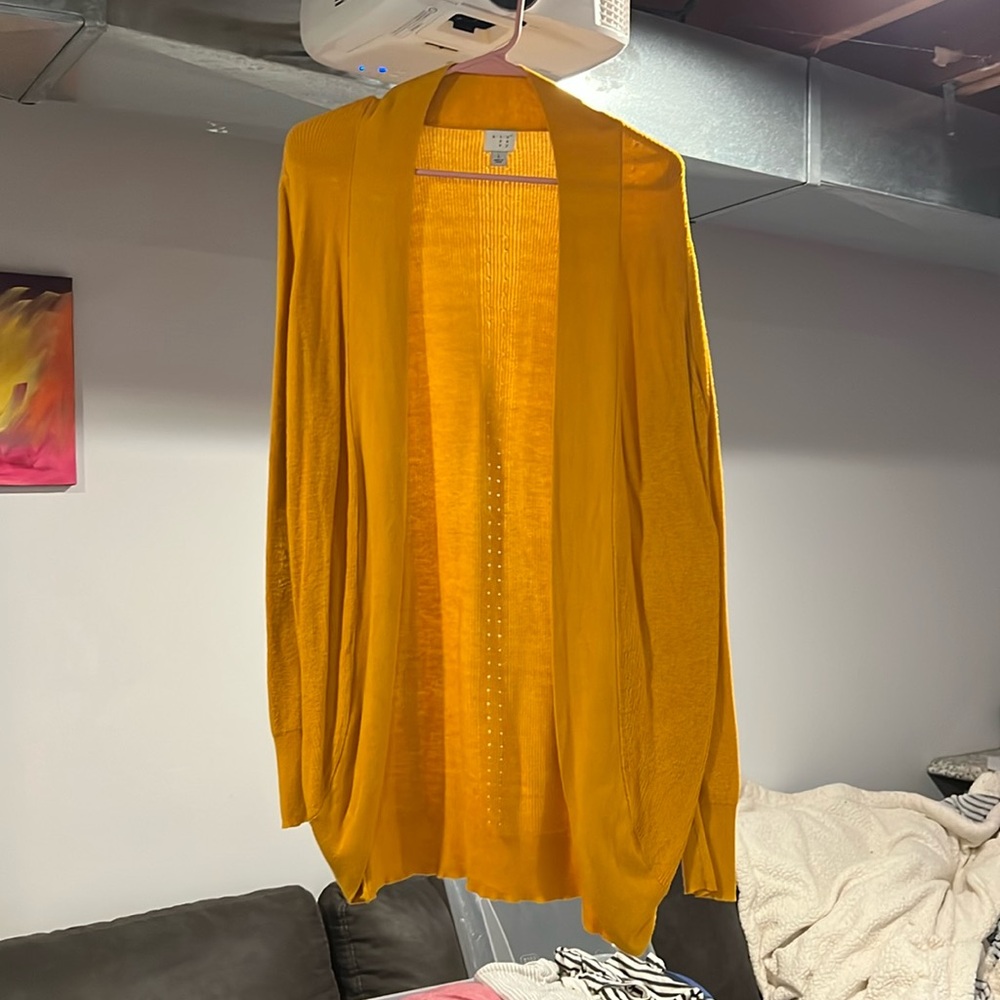 Target Mustard Yellow Long Cardigan, sz L